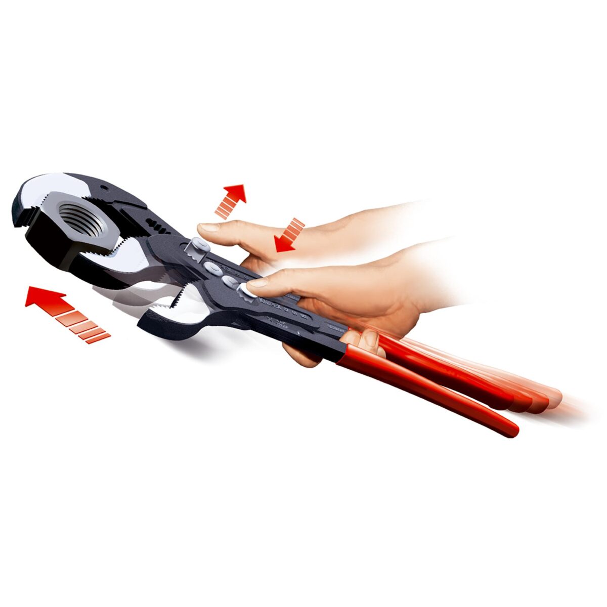 KNIPEX 87 01 560 Cobra® XXL Kliješta za cijevi i vodene pumpe presvučena s neklizajućom plastikom siva atramentirana 560 mm - Slika 7