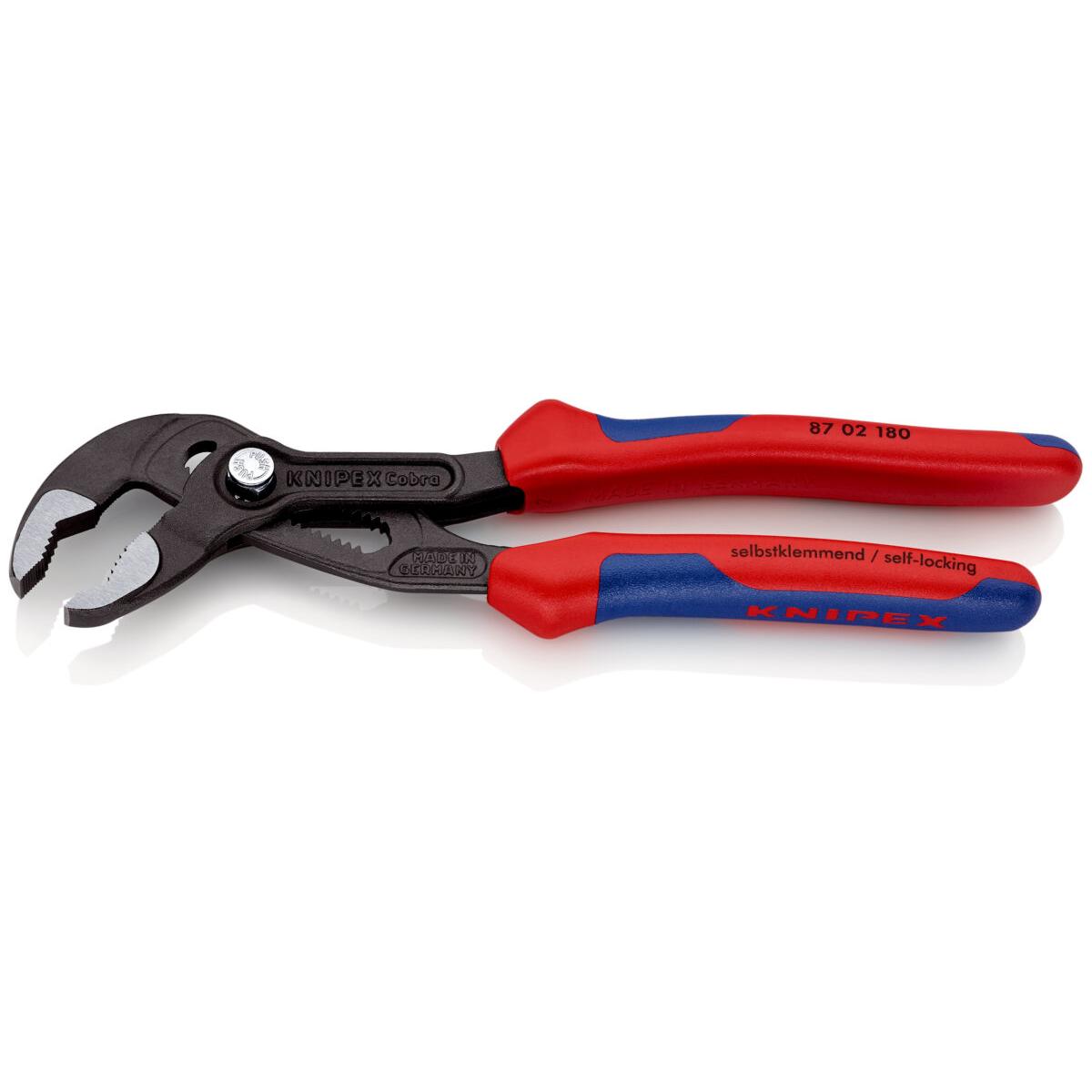 KNIPEX 87 02 180 SB Cobra® Kliješta papige visoke tehnologije višenamjenske stezne čeljusti siva atramentirana 180 mm - Slika 2