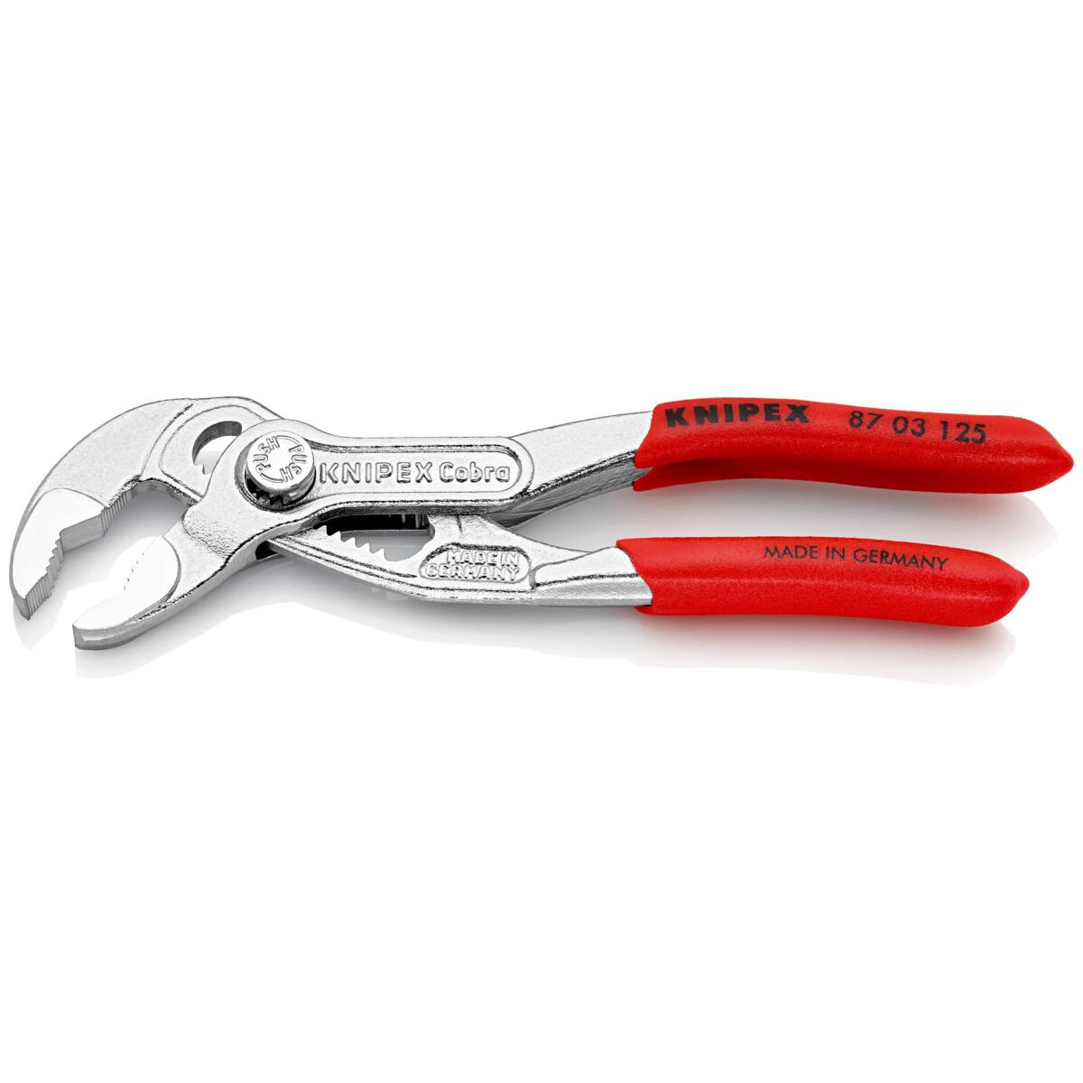 KNIPEX 87 03 125 Cobra® Kliješta papige visoke tehnologije presvučena s neklizajućom plastikom kromirana 125 mm - Slika 2