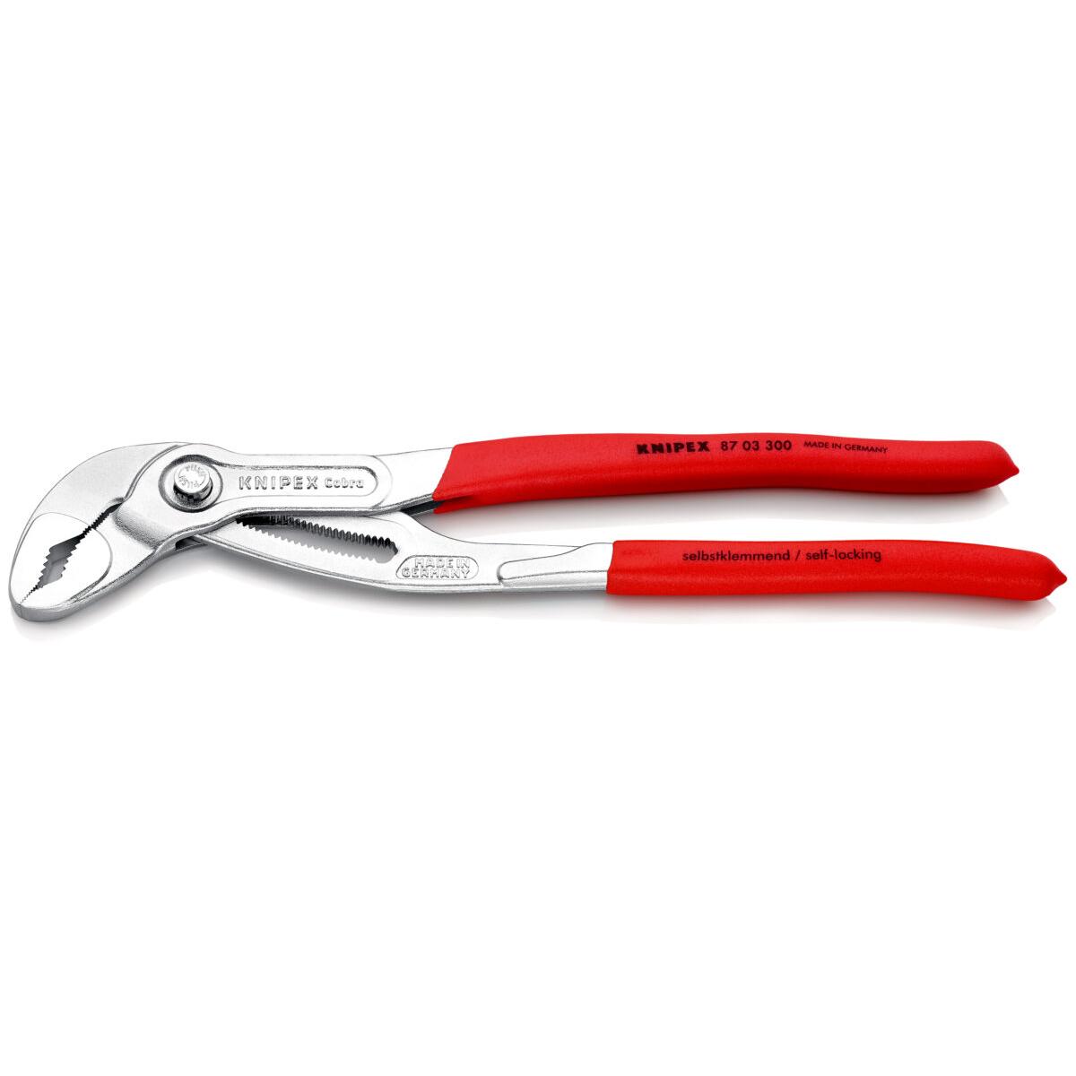 KNIPEX 87 03 300 SB Cobra® Kliješta papige visoke tehnologije presvučena s neklizajućom plastikom kromirana 300 mm