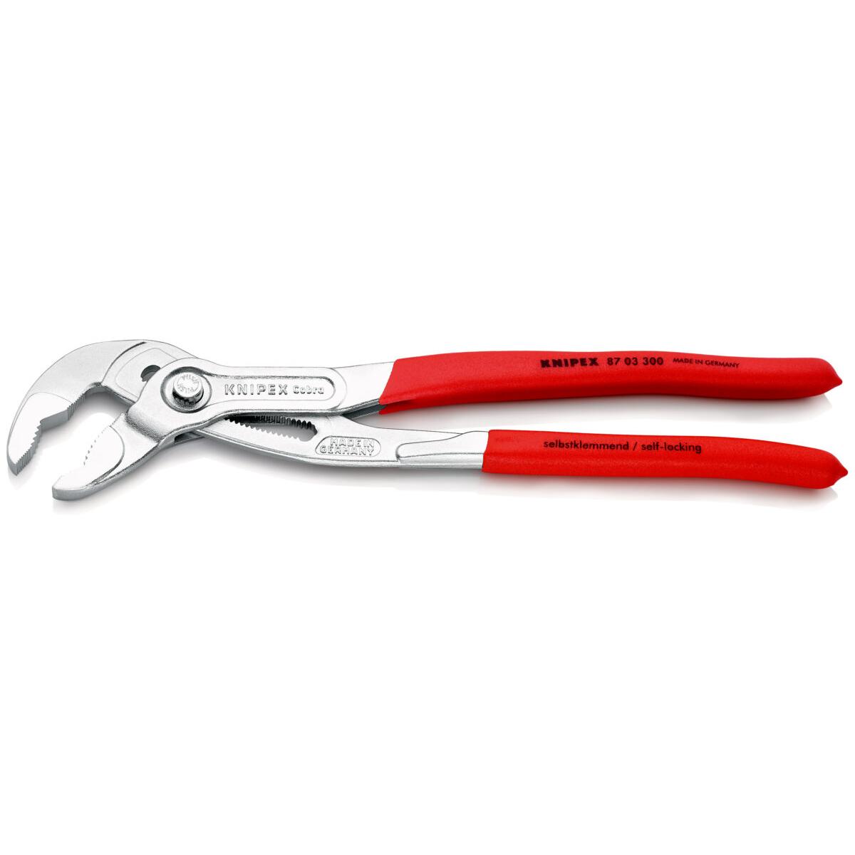 KNIPEX 87 03 300 SB Cobra® Kliješta papige visoke tehnologije presvučena s neklizajućom plastikom kromirana 300 mm - Slika 2