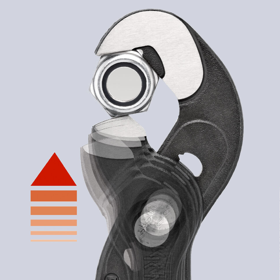 KNIPEX 87 41 250 SB Kliješta papige za matice presvučena s neklizajućom plastikom siva atramentirana 250 mm - Slika 5