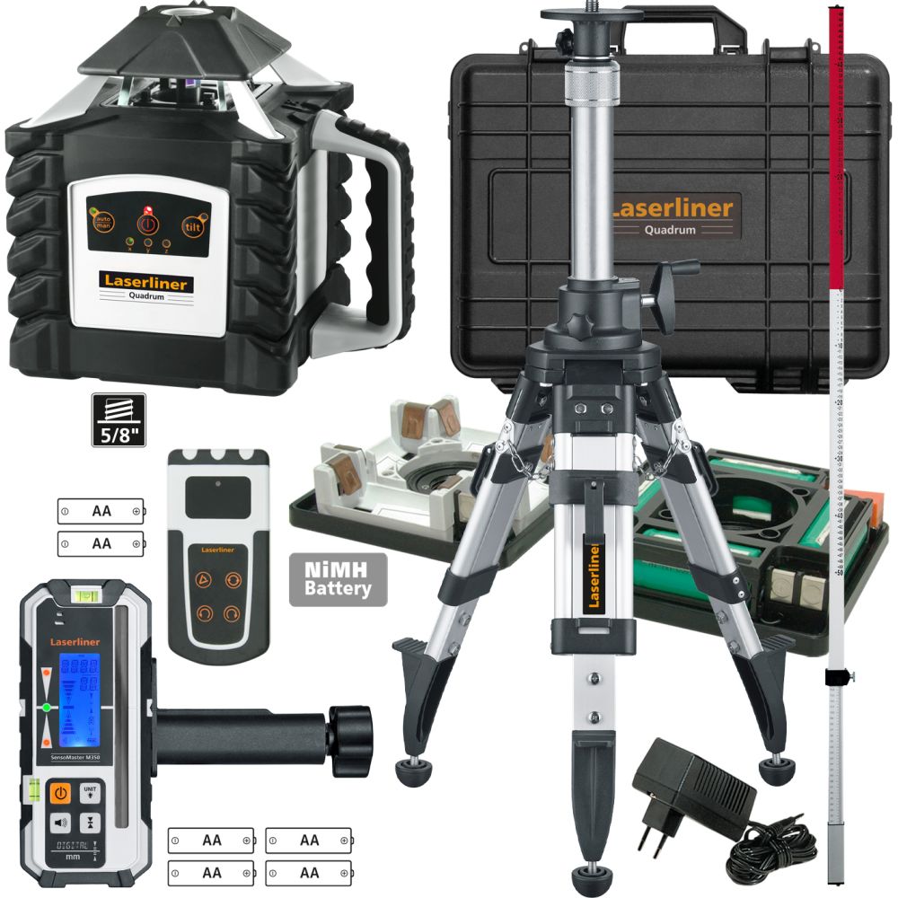 LASERLINER LASER ROTACIJSKI Quadrum M350 S SET 1 FL/ + Stativ P 175 cm+ FL crveni štap - Slika 9