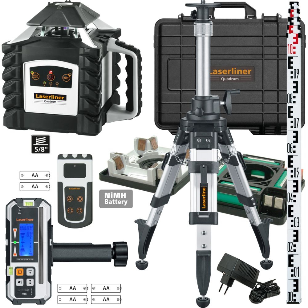LASERLINER LASER ROTACIJSKI Quadrum M350 S SET 1 LT/ + Stativ P 175 cm+LT štap 5m - Slika 9